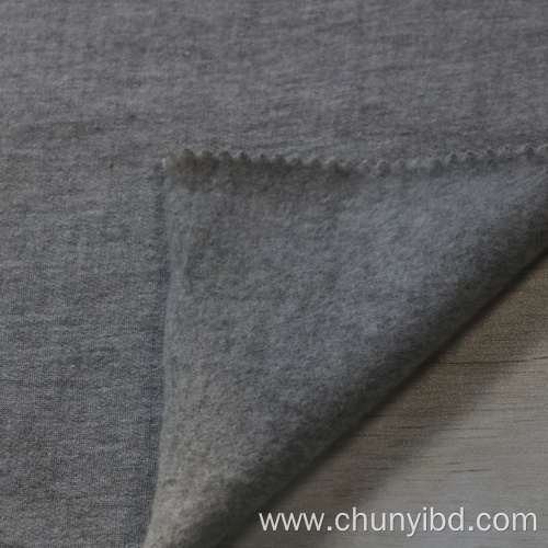 100%Cotton Plain Gray Terry Fleece Weft Knitted Fabric Men&Women Hoodies Clothing